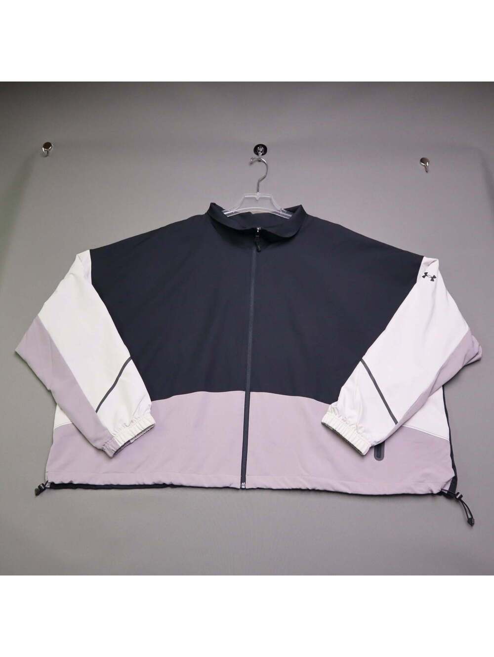 NWT Under Armour Womens 3X Unstoppable Full Zip Track Jacket Black Lavender NWT